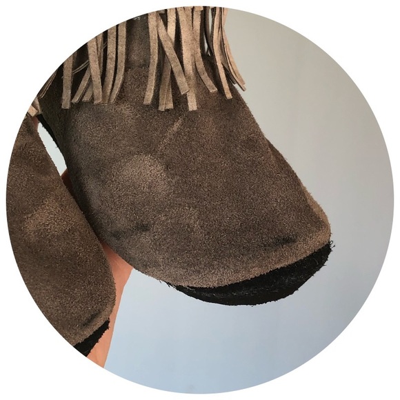 2nds Gracious May Gray Suede Moccasin Boots size 8 - Picture 4 of 5